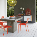 Lucinda orange stacking chair